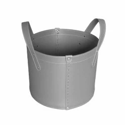 Porte-bûches Cylindrique En Cuir Régénéré Avec Roues Tonda Firestyle -Décoration D'intérieur portalegna cilindrico in cuoio rigenerato con ruote tonda firestyle 2