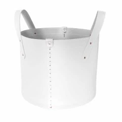 Porte-bûches Cylindrique En Cuir Régénéré Avec Roues Tonda Firestyle -Décoration D'intérieur portalegna cilindrico in cuoio rigenerato con ruote tonda firestyle 5