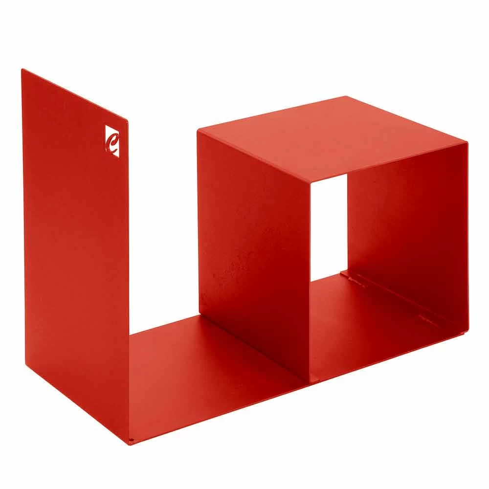 Support En Bois D'intérieur En Acier Coloré Avec Table Basse Made In Italy - Cecio 2 Support En Bois D'intérieur En Acier Coloré Avec Table Basse Made In Italy - Cecio