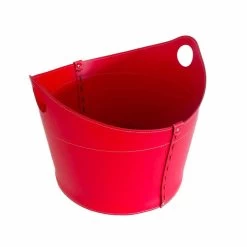 Porte-bûches De Design Moderne En Cuir Cadin, Fait En Italie -Décoration D'intérieur portalegna da interno in cuoio con ruote dal design moderno cadin 4