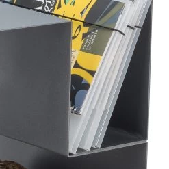 Porte-bûches Design Pour L'intérieur En Acier Gris Made In Italy - Tramontana -Décoration D'intérieur portalegna di design per interno in acciaio grigio made in italy tramontana 2