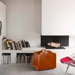 Portalegna Cuir Reconstitué Avec Des Roues WoodBag Fabriquées En Italie