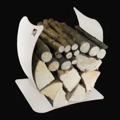 Porte-Bois De Chauffage Interne En Acier Peint Fabriqué En Italie - Leopoldo -Décoration D'intérieur portalegna interno in acciaio verniciato realizzato in italia leopoldo 5