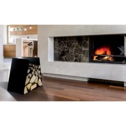 Porte-bûches De Sol Moderne En Acier Peint Made In Italy - Demetra -Décoration D'intérieur portalegna moderno da terra in acciaio verniciato made in italy demetra 4