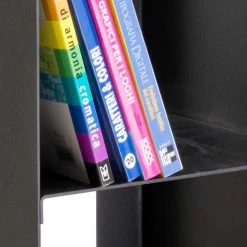 Porte-bûches Noir Moderne Pour L'intérieur Avec étagères Made In Italy - Cauro1 7 Porte-bûches Noir Moderne Pour L'intérieur Avec étagères Made In Italy - Cauro1 -Décoration D'intérieur portalegna nero da interno moderno in acciaio con mensole made in italy cauro1 2