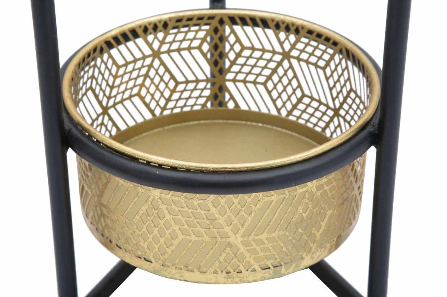 Support De Pot Rond En Fer Double Au Design Moderne - Addie 6 Support De Pot Rond En Fer Double Au Design Moderne - Addie – Image 4