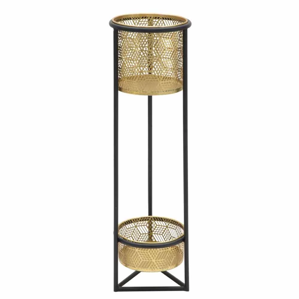 Support De Pot Rond En Fer Double Au Design Moderne - Addie 3 Support De Pot Rond En Fer Double Au Design Moderne - Addie