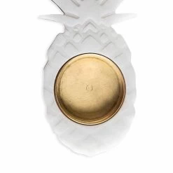 Cendrier Ananas En Marbre Blanc De Carrare Fabriqué En Italie - Cenna -Décoration D'intérieur posacenere ad ananas in marmo bianco di carrara made in italy cenna 3