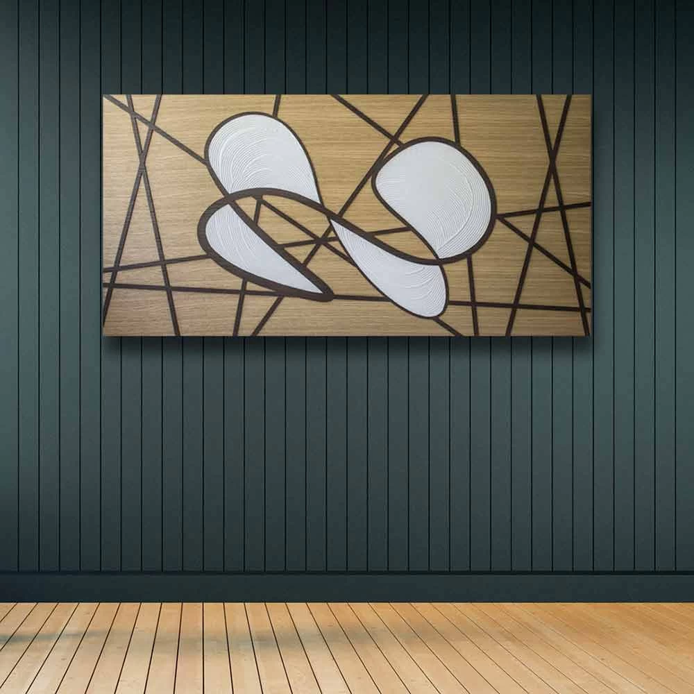 Cadre 120x60 Chêne Et Corps Blanc Travaillé à La Main Et Bas Reliefs - Sambuca 9 Cadre 120x60 Chêne Et Corps Blanc Travaillé à La Main Et Bas Reliefs - Sambuca – Image 7