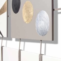 Tableau Abstrait Moderne Fait Et Décoré à La Main En Italie Craig -Décoration D'intérieur quadro astratto con quindici pannelli sospesi su corde craig 2