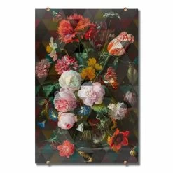 Tableau Mural En Verre Moderne Avec Imprimé Floral Fabriqué En Italie - Ganza -Décoration D'intérieur quadro moderno da parete in vetro con stampa floreale made in italy ganza 4