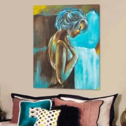 Tableau Moderne Décoré à La Main Avec Détails En Résine Sweet