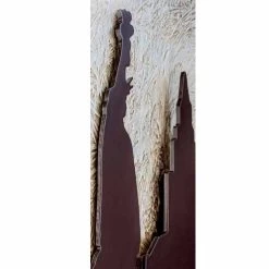 Tableau Moderne Sur Toile Manhattan Avec Décorations En Relief Donald -Décoration D'intérieur quadro moderno su tela con manhattan in rilievo color caffe donald 2