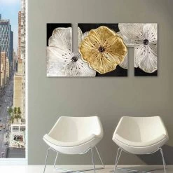 Tableau De Design Italien Fleurs Petunia Piccola Oro