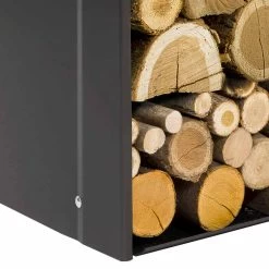 Support Bois De Chauffage Rectangulaire Pour L'intérieur En Acier Noir - Solano -Décoration D'intérieur rettangolo nero 75 portalegna design per camino da interno in acciaio 3