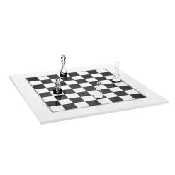 Échiquier Moderne En Plexiglas Noir Ou Blanc Fabriqué En Italie - Checkmate