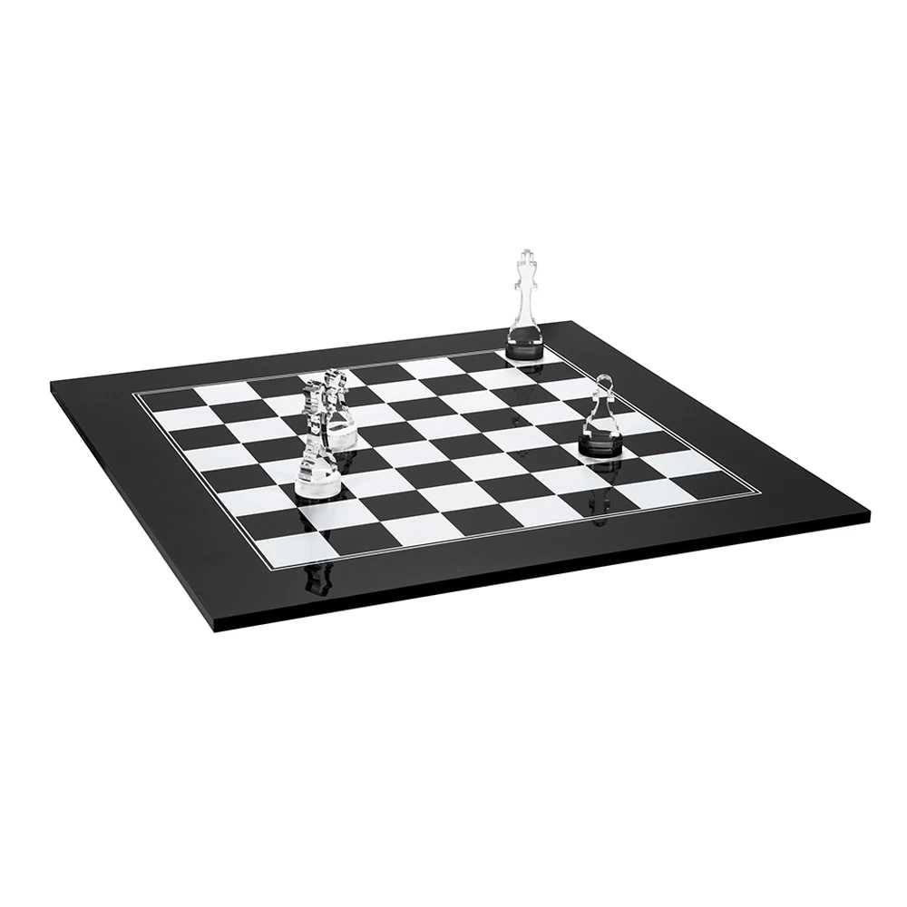 Échiquier Moderne En Plexiglas Noir Ou Blanc Fabriqué En Italie - Checkmate 7 Échiquier Moderne En Plexiglas Noir Ou Blanc Fabriqué En Italie - Checkmate – Image 5