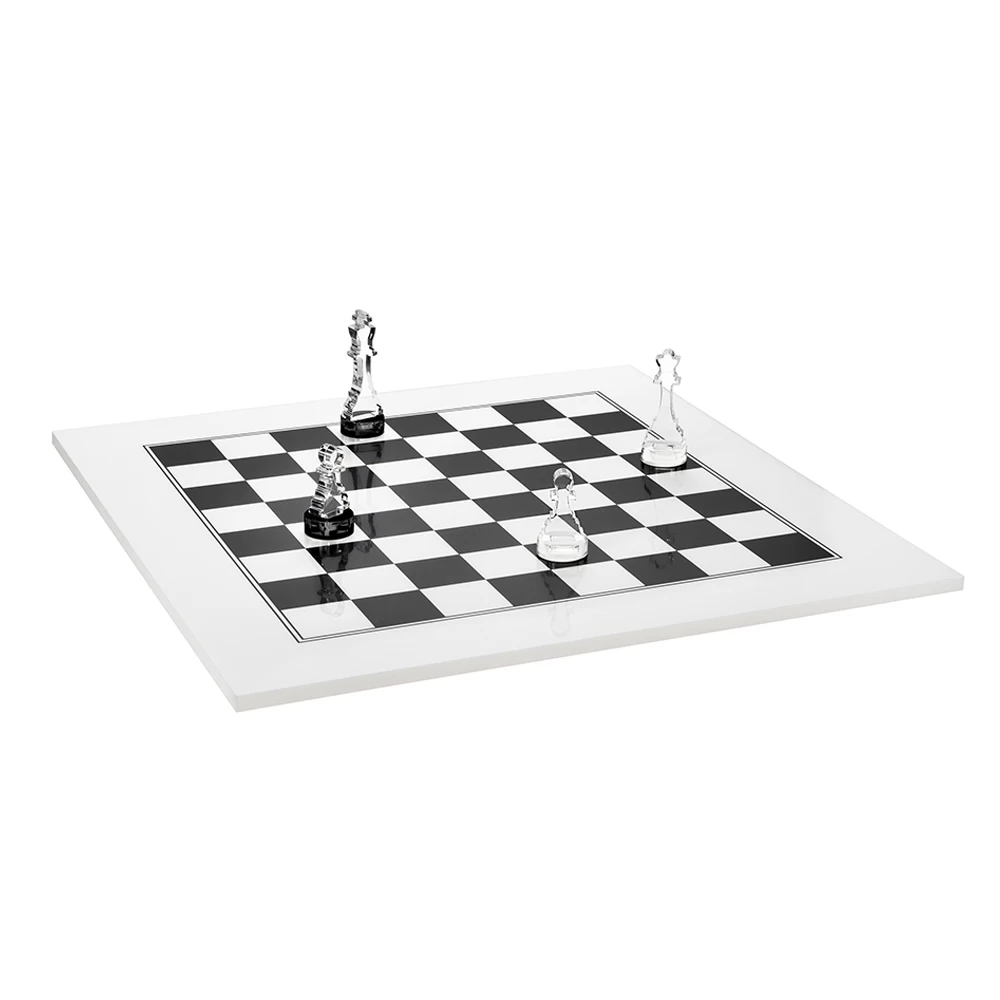 Échiquier Moderne En Plexiglas Noir Ou Blanc Fabriqué En Italie - Checkmate 3 Échiquier Moderne En Plexiglas Noir Ou Blanc Fabriqué En Italie - Checkmate