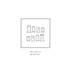 Échiquier Pour Échecs Et Dame En Cristal Acrylique Fabriqué En Italie - Smanto -Décoration D'intérieur scacchiera per scacchi e dama in cristallo acrilico made in italy smanto 3