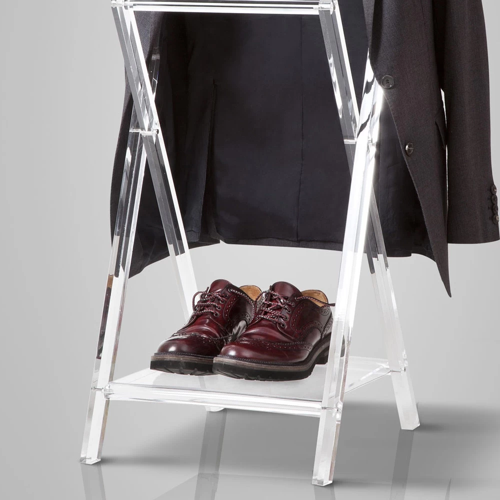 Valet De Chambre Pliant En Cristal Acrylique Transparent - Stecla 4 Valet De Chambre Pliant En Cristal Acrylique Transparent - Stecla – Image 2