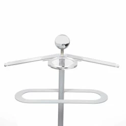 Porte-vêtement En Métal Peint En Gris Et Finition Chromé Fedor -Décoration D'intérieur servomuto in metallo verniciato grigio e finitura cromata fedor 3