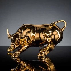 Ornement En Céramique Fait Main En Forme De Taureau Fabriqué En Italie - Bulino -Décoration D'intérieur soprammobile a forma di toro in ceramica lavorata a mano made in italy bulino 3