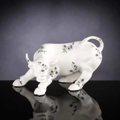 Ornement En Céramique Fait Main En Forme De Taureau Fabriqué En Italie - Bulino -Décoration D'intérieur soprammobile a forma di toro in ceramica lavorata a mano made in italy bulino 7