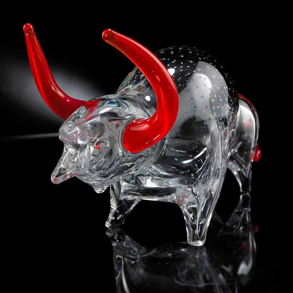 Ornement En Forme De Taureau En Verre Rouge Et Transparent Made In Italy - Torero 8 Ornement En Forme De Taureau En Verre Rouge Et Transparent Made In Italy - Torero – Image 6