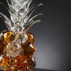 Ornement Décoratif En Cristal En Forme D'ananas Fabriqué En Italie - Ananas -Décoration D'intérieur soprammobile decorativo a forma di ananas in cristallo made in italy pineapple 10