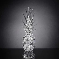 Ornement Décoratif En Cristal En Forme D'ananas Fabriqué En Italie - Ananas -Décoration D'intérieur soprammobile decorativo a forma di ananas in cristallo made in italy pineapple 2