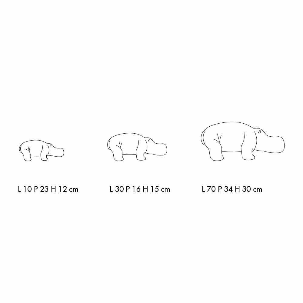 Ornements En Céramique En Forme D'hippopotame, Fabriqués En Italie - Savage 8 Ornements En Céramique En Forme D'hippopotame, Fabriqués En Italie - Savage – Image 6