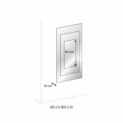 Miroir Mural à Trois Couches Et Structure Noire Design Italien - Plaudio -Décoration D'intérieur specchiera a muro a tre strati e struttura nera design italiano plaudio 3