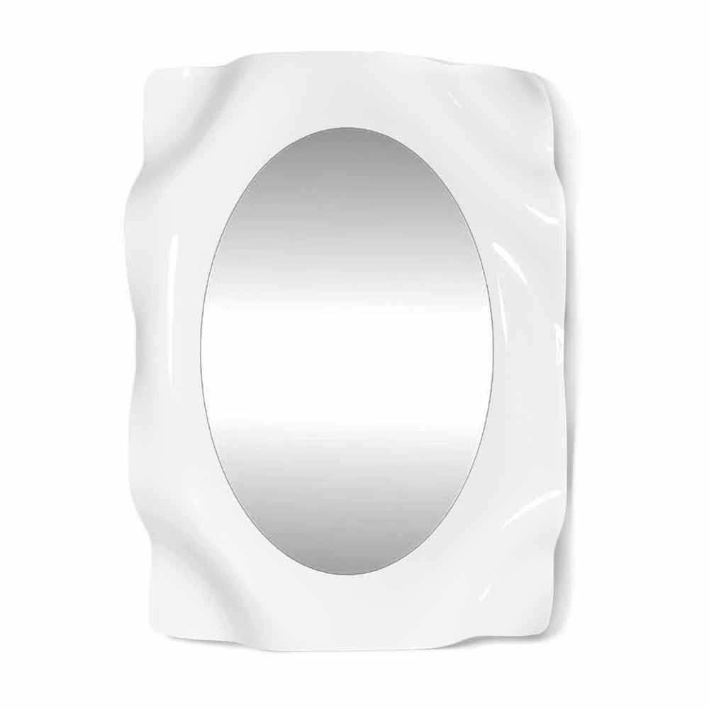Miroir De Design Moderne Blanc Lait Diva, Fait En Italie 4 Miroir De Design Moderne Blanc Lait Diva, Fait En Italie – Image 2