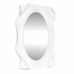 Miroir De Design Moderne Blanc Lait Diva, Fait En Italie