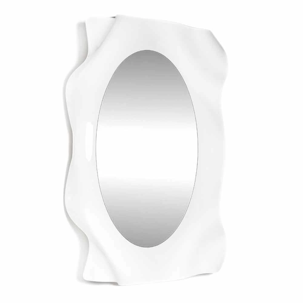 Miroir De Design Moderne Blanc Lait Diva, Fait En Italie 3 Miroir De Design Moderne Blanc Lait Diva, Fait En Italie
