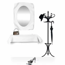 Miroir De Design Moderne Blanc Lait Diva, Fait En Italie 8 Miroir De Design Moderne Blanc Lait Diva, Fait En Italie -Décoration D'intérieur specchiera a muro design moderno bianco latte diva made in italy