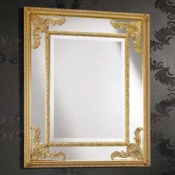 Miroir Mural Rectangulaire En Bois Produit En Italie Valentino