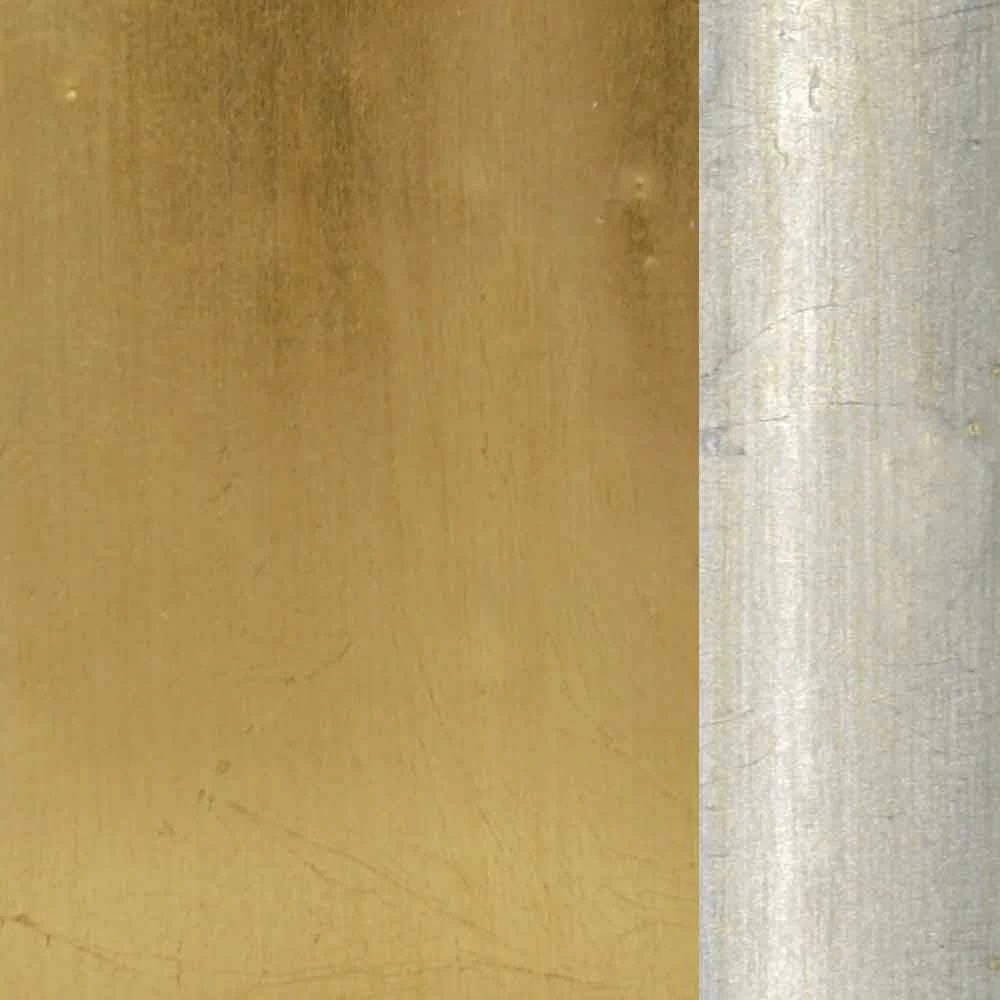 Miroir Mural En Bois Argent / Ivoire / Or Fabriqué En Italie Vittorio 5 Miroir Mural En Bois Argent / Ivoire / Or Fabriqué En Italie Vittorio – Image 3