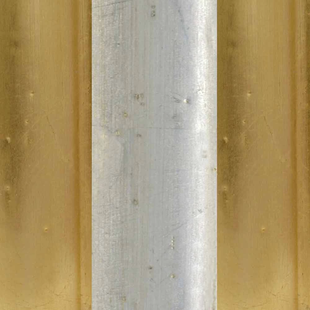 Miroir Mural En Bois Argent / Ivoire / Or Fabriqué En Italie Vittorio 8 Miroir Mural En Bois Argent / Ivoire / Or Fabriqué En Italie Vittorio – Image 6