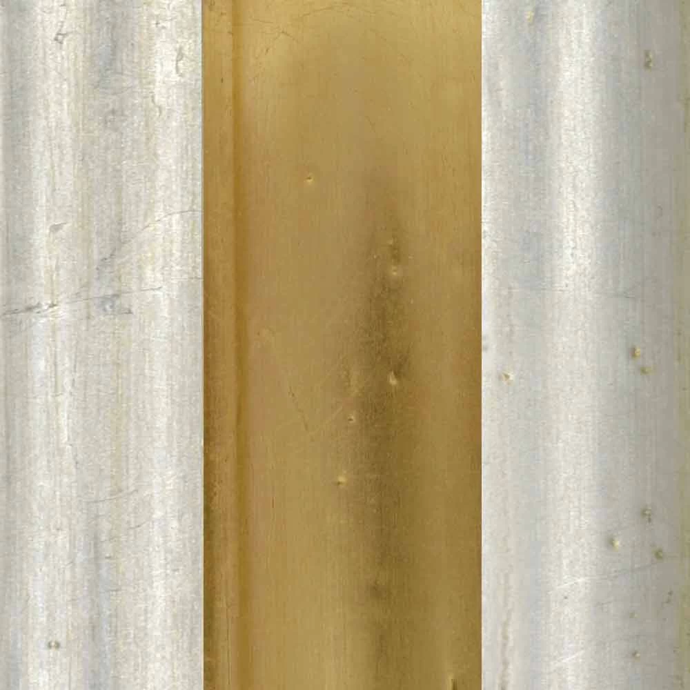 Miroir Mural En Bois Argent / Ivoire / Or Fabriqué En Italie Vittorio 9 Miroir Mural En Bois Argent / Ivoire / Or Fabriqué En Italie Vittorio – Image 7