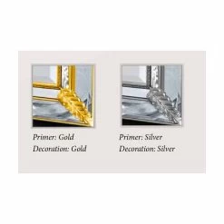 Miroir Mural Argent / Or En Bois Fait Main En Italie Samuele -Décoration D'intérieur specchiera da parete argento oro in legno fatta mano in italia samuele 3