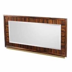 Miroir Biseauté En ébène Et Métal Ada 1 -Décoration D'intérieur specchiera da parete bisellata in ebano lucido e metallo ada 1 1