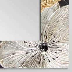 Miroir Mural Avec Décoration Floral Daiano, Fait à La Main En Italie -Décoration D'intérieur specchiera da parete di design a doppia elle fatta in italia daiano 2