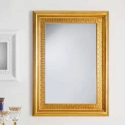 Miroir Mural De Design Avec Cadre En Bois Viva 96x132 Cm