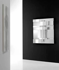 Miroir Mural Design Moderne En Verre Et Métal Fabriqué En Italie - Pallino -Décoration D'intérieur specchiera da parete di design moderno in vetro e metallo made in italy pallino 4