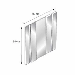 Miroir Mural Design Moderne En Verre Et Métal Fabriqué En Italie - Pallino -Décoration D'intérieur specchiera da parete di design moderno in vetro e metallo made in italy pallino 5