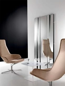 Miroir Mural Design Moderne En Verre Et Métal Fabriqué En Italie - Pallino -Décoration D'intérieur specchiera da parete di design moderno in vetro e metallo made in italy pallino 6