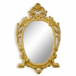 Miroir Mural Ovale Fait Main En Bois Fabriqué En Italie Roberto