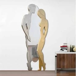 Miroir Décoratif Mural De Design Moderne En Bois Mdf Man&Woman -Décoration D'intérieur specchiera da parete in mdf design moderno man woman sagomata a mano 1