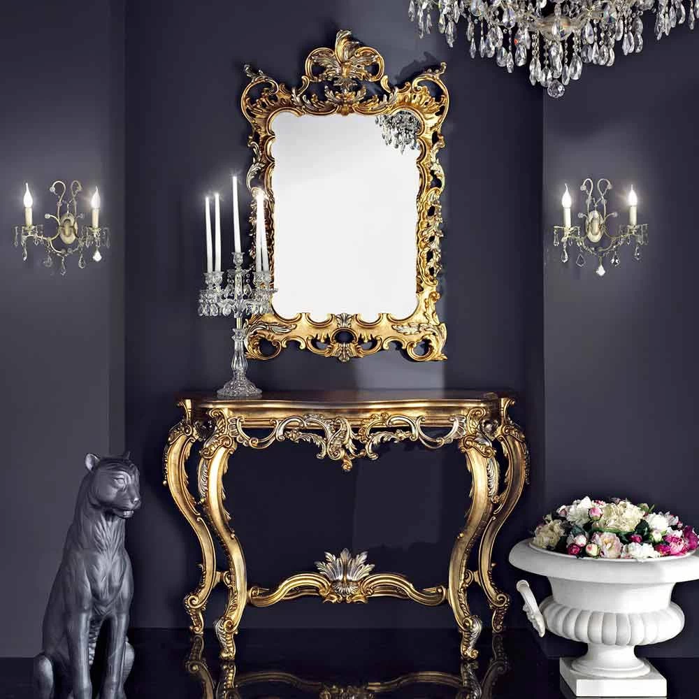 Miroir Mural Et Console En Bois Avec Plateau En Mdf Fabriqué En Italie Andrea 3 Miroir Mural Et Console En Bois Avec Plateau En Mdf Fabriqué En Italie Andrea